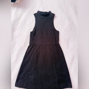 Free People Black Ribbed Mock Neck Sleeveless Dress Size S